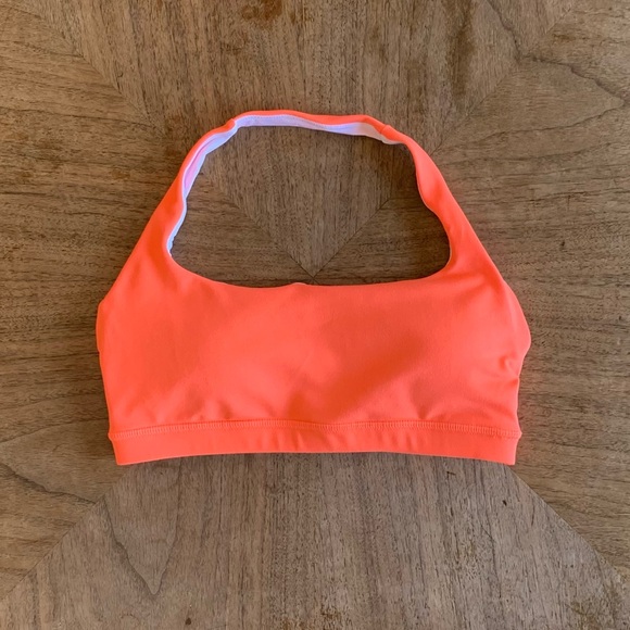 Fleo Hot Coral Halter Bra